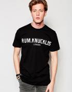 Rum Knuckles T-shirt London Print - Black