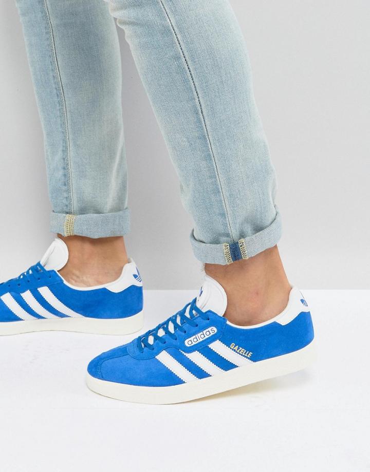 Adidas Originals Gazelle Super Sneakers In Blue - Blue