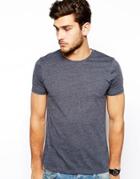 Asos T-shirt With Crew Neck - Navy Marl