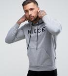 Nicce London Hoodie In Gray With Large Logo Exclusive To Asos - Gray