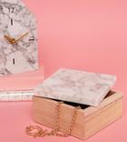 Mimo Wooden Jewelry Box With Marble Lid - Multi