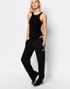Adidas Originals 3 Stripe Wide Leg Track Pants - Black