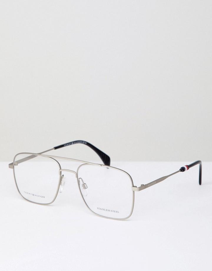 Tommy Hilfiger Optical Aviator Glasses In Silver - Silver