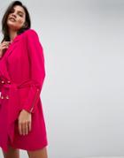 Asos 80's Tux Mini Dress - Pink