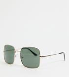 South Beach Square Sunglasses With Gold Frames