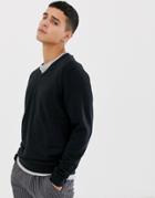 Selected Homme V-neck Sweater-black