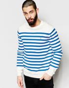 Farah Sweater With Breton Stripe Regular Fit - White