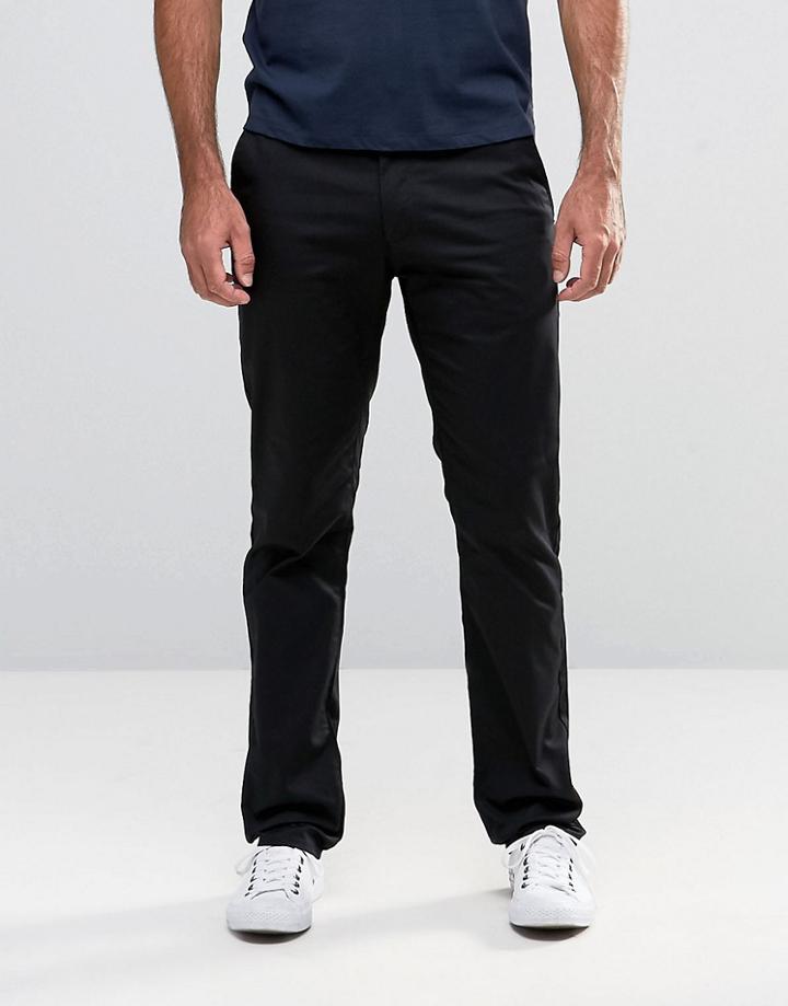 Farah Pant In Stretch Hopsack Slim Fit Black - Black