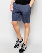 Asos Slim Jersey Shorts With Logo - Blue Marl