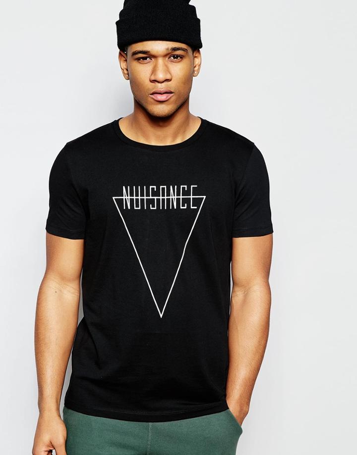 Asos T-shirt With Nuisance Triangle Print - Black