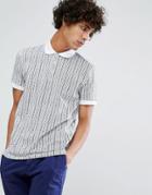 Love Moschino Stripe Logo Polo Shirt - White