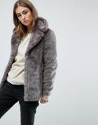 Unreal Fur Faux Real Jacket - Gray