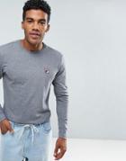 Fila Vintage Long Sleeve T-shirt With Small Logo In Gray - Gray