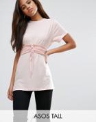 Asos Tall T-shirt With Corset - Pink