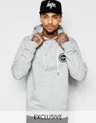 Hype Hoodie With Crest Logo - Gray