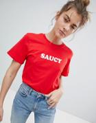 Adolescent Clothing Saucy T Shirt - Red
