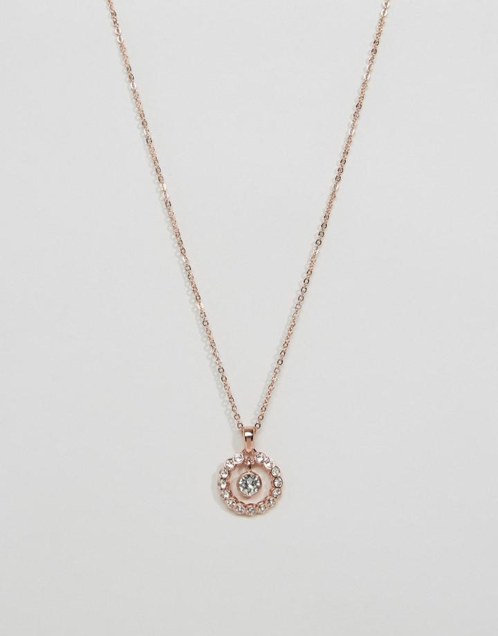 Ted Baker Cadhaa Concentric Crystal Pendant - Gold