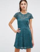 Vero Moda Lace Mini Dress - Green