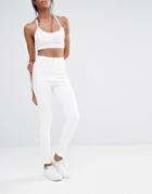 Missguided Vice High Waist Super Skinny Jean - White