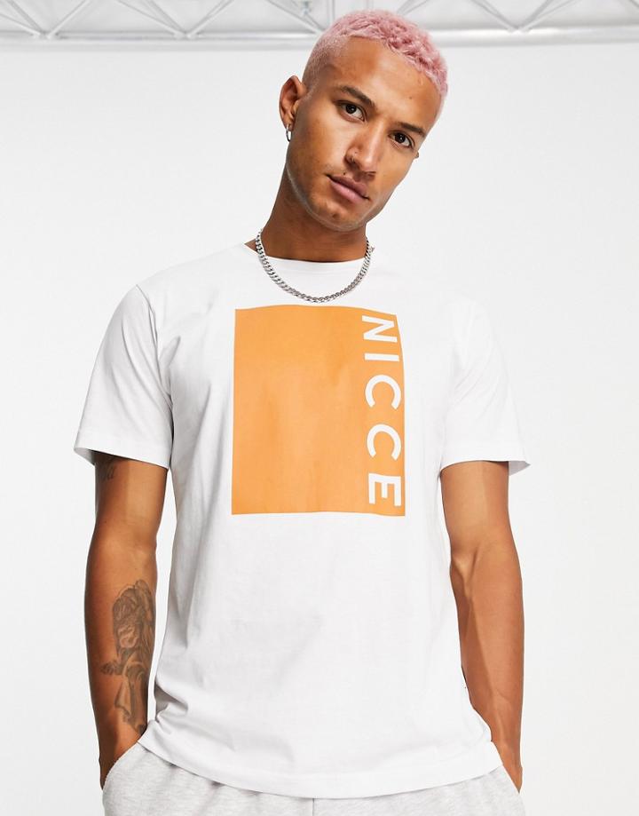 Nicce Cube Box Print T-shirt In White