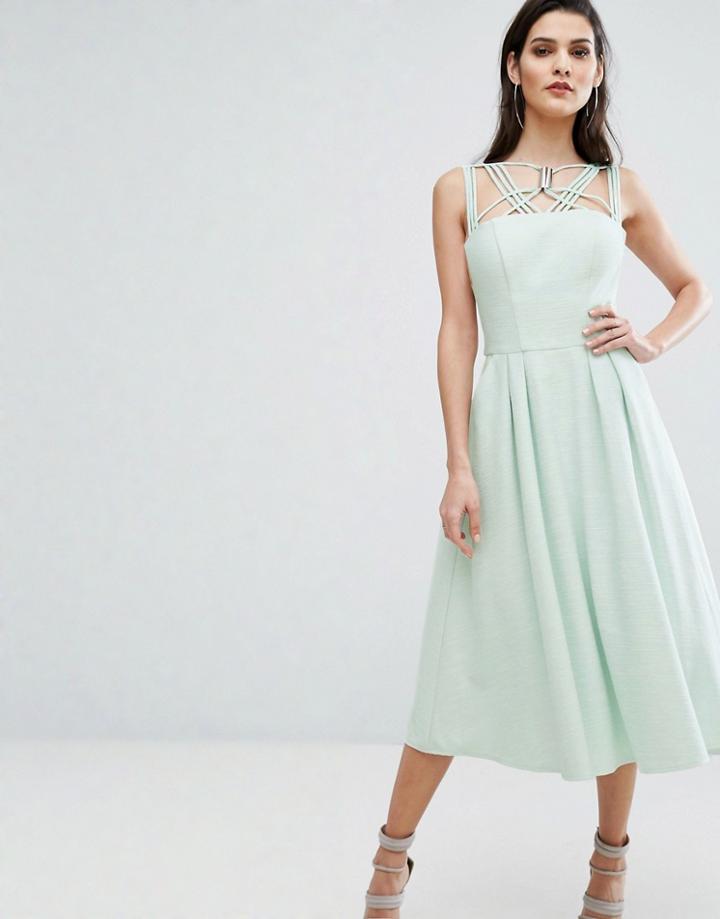 The 8th Sign Cosmos Dress With Full Skirt - Green