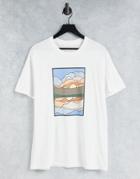 Hnr Ldn Mirrored Sunset Backprint Short Sleeve T-shirt-white