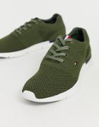 Tommy Hilfiger Lightweight Knitted Sneaker-green