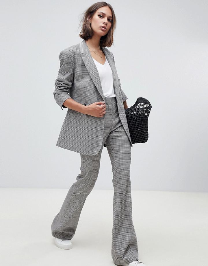 Asos Design Tailored Checked Slim Pants - Multi
