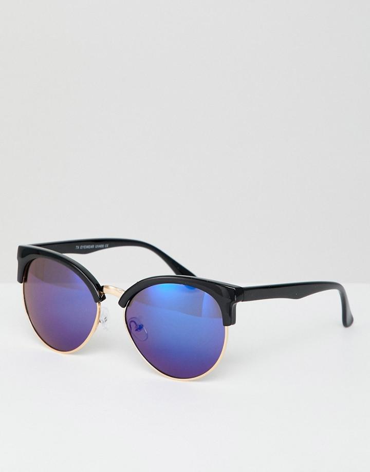 7x Sunglasses With Blue Lens - Blue
