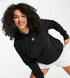 Adidas Originals Plus Essential Hoodie With Central Logo In Black