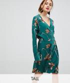 Y.a.s Tall Ditsy Floral Skater Dress - Green