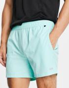 Asos 4505 Icon Training Shorts In Mid Length In Mint-green