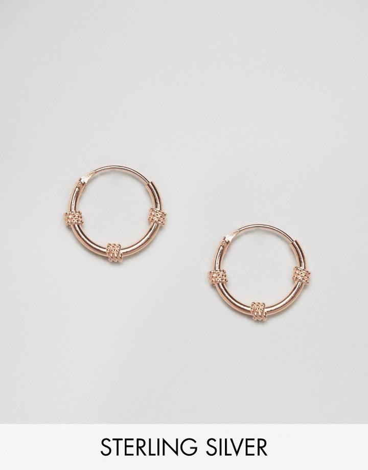 Kingsley Ryan Rose Gold Plated Bali Hoop Earrings - Gold