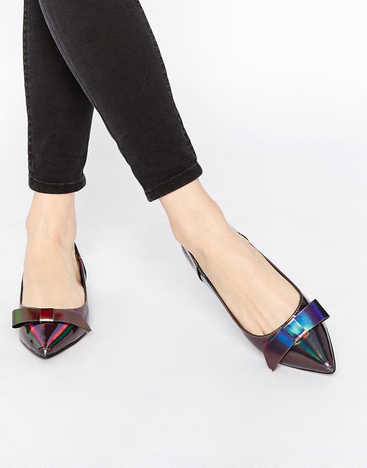 Aldo Cirelian Pewter Ballerina Flat Shoes - Pewter