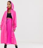 Collusion Longline Anorak In Pink