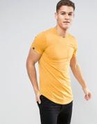 Produkt Longline T-shirt With Pocket - Yellow