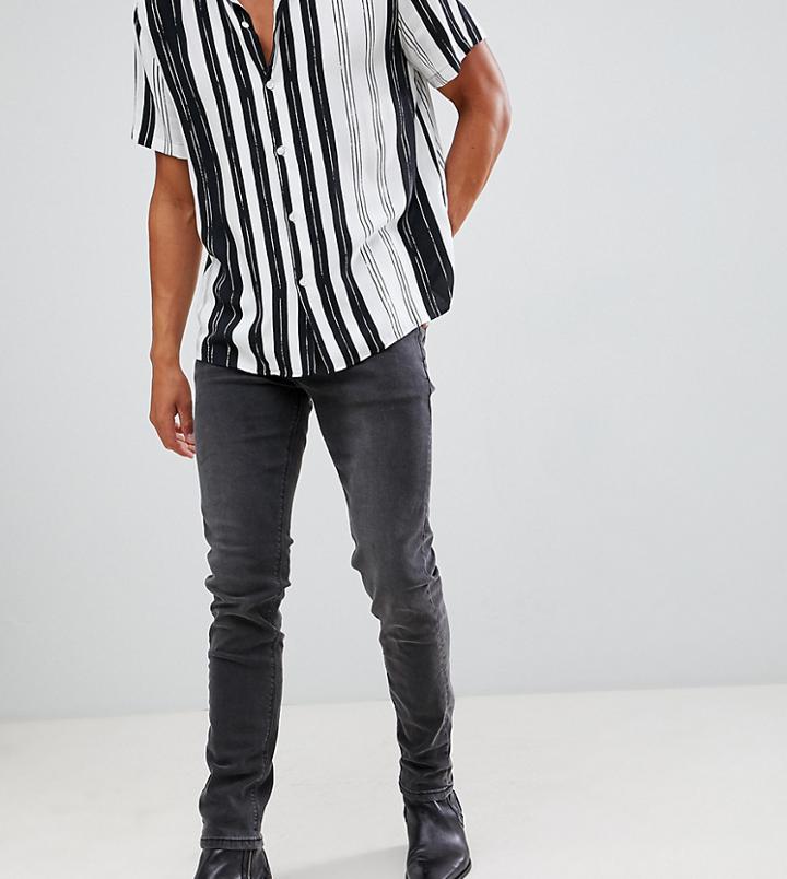 Heart & Dagger Skinny Jeans In Washed Black - Black