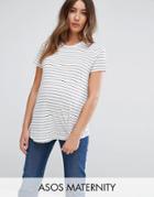 Asos Maternity Ultimate Stripe Crew Neck T-shirt - Multi