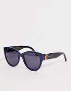 Marc Jacobs Cat Eye Sunglasses In Navy