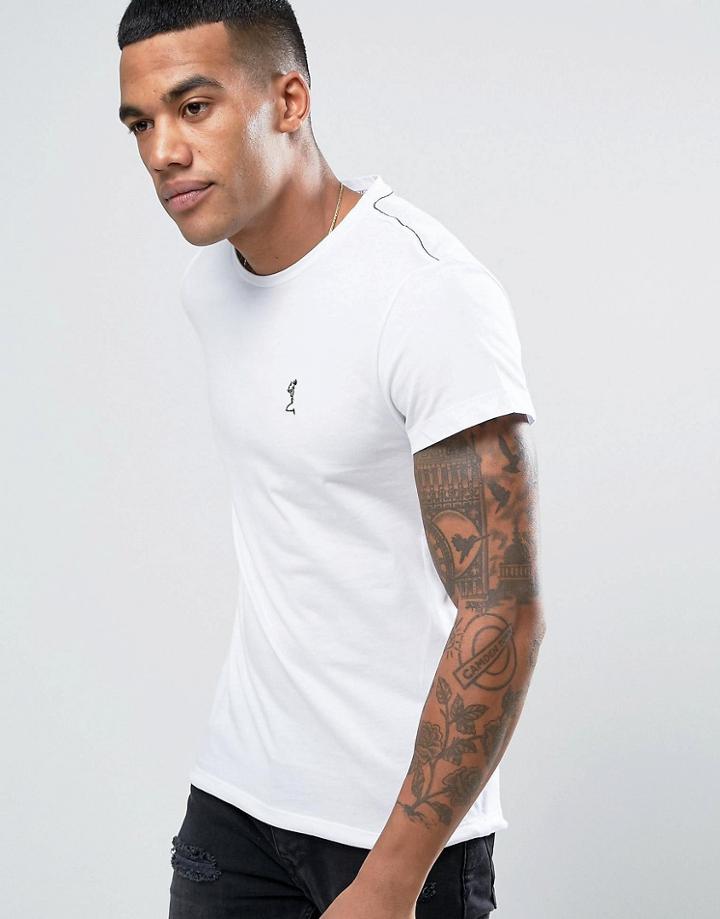 Religion Longline T-shirt With Drawstring Hem - White