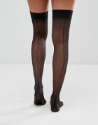 Jonathan Aston Backseam And Heel Stockings - Black