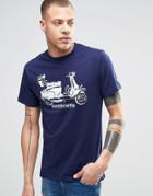 Lambretta Scooter Print T-shirt - Navy