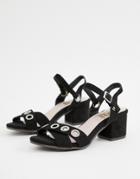 Xti Kitten Heel Sandals - Black