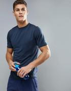 New Look Sport T-shirt With Mesh Detail In Navy - Navy