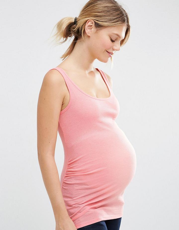 New Look Maternity Rib Tank - Pink