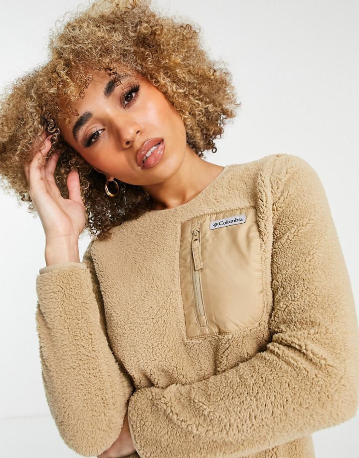 Columbia West Bend Sweatshirt In Tan-brown
