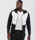 Asos 4505 Plus Training Hoodie With Quick Dry And Contrast Panels-black