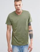 Threadbare V-neck T-shirt - Green