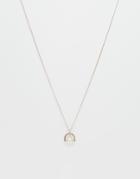 Oasis Pearl & Horseshoe Pendant Necklace - Gold