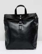 Pieces Foldover Backpack - Black
